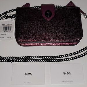 Coach Metallic Berry Turnlock Metallic Purse